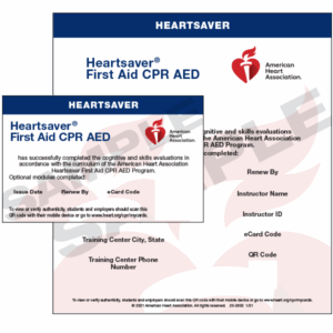 First aid CPR AED eCard